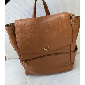 Freshly Picked Diaper Back Pack Bag Butterscotch Brown Beige vegan leather